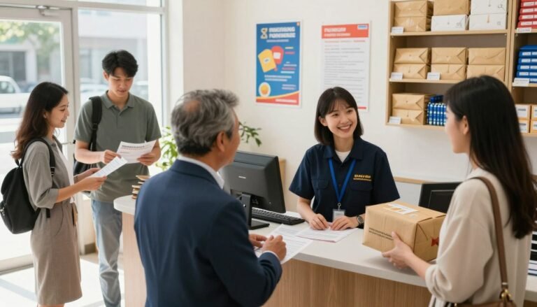 English Conversation at the Post Office