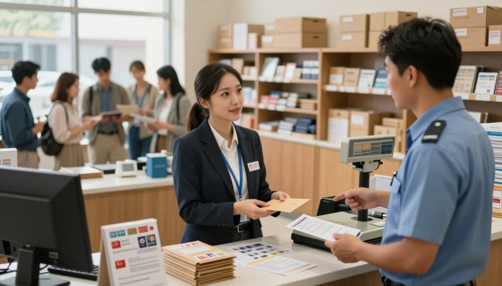 dialogue practice at post office