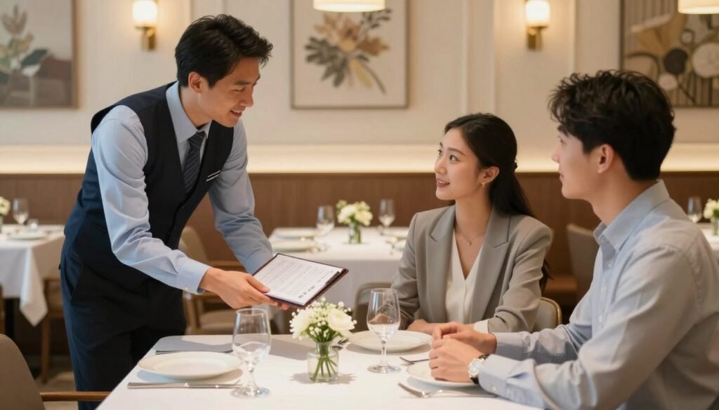 restaurant dialogue in english