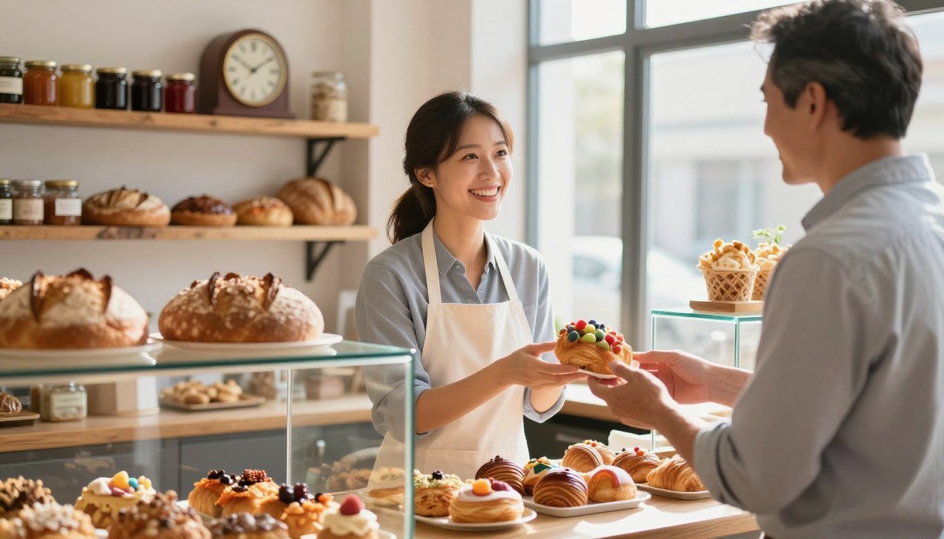 English Conversation at the Bakery