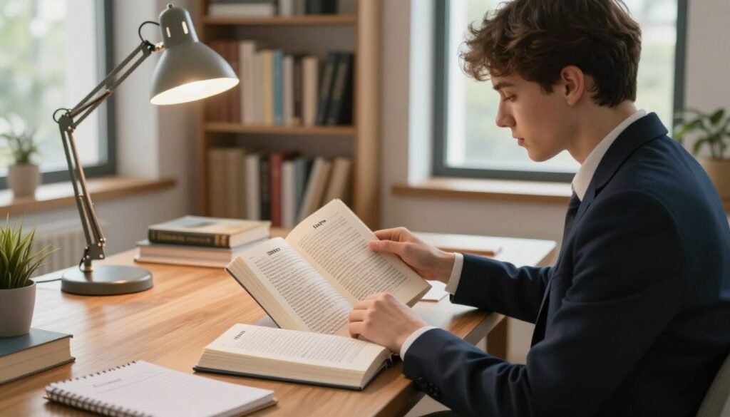 Reader comparing litotes examples and their implied meanings