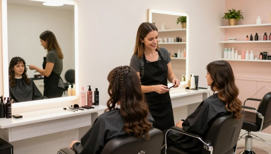 english speaking practice at the beauty salon